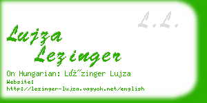 lujza lezinger business card